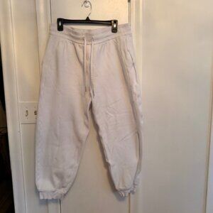 Lululemon Scuba High-Rise French Terry Jogger White Sweatpants Women’s Size 14